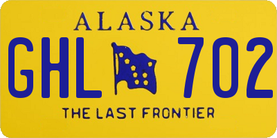 AK license plate GHL702