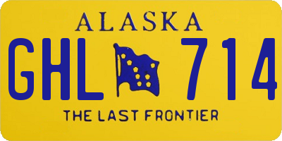 AK license plate GHL714