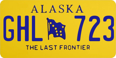 AK license plate GHL723