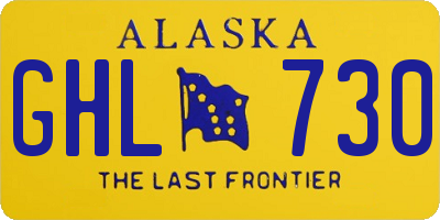 AK license plate GHL730
