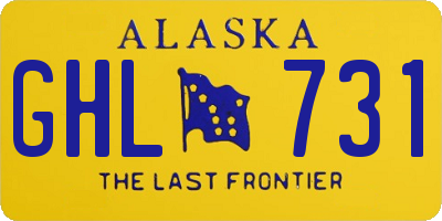 AK license plate GHL731