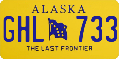 AK license plate GHL733