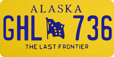 AK license plate GHL736