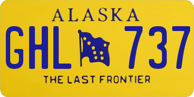 AK license plate GHL737