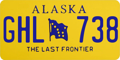 AK license plate GHL738