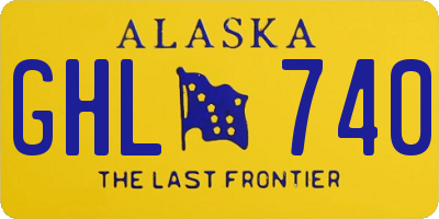 AK license plate GHL740