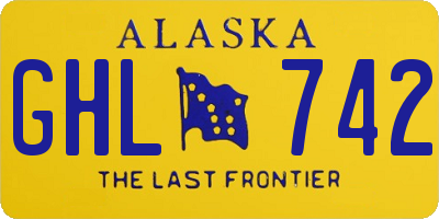 AK license plate GHL742