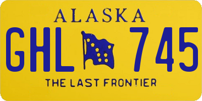 AK license plate GHL745