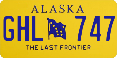 AK license plate GHL747