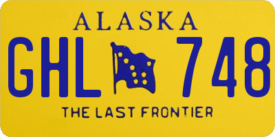AK license plate GHL748