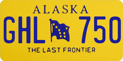 AK license plate GHL750