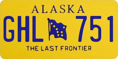 AK license plate GHL751