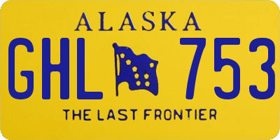 AK license plate GHL753