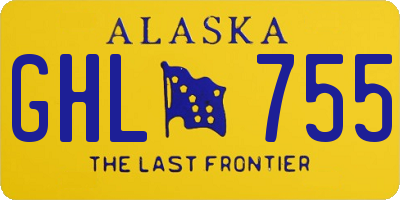AK license plate GHL755