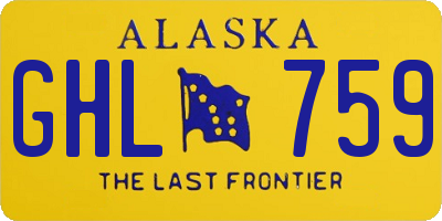 AK license plate GHL759