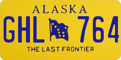 AK license plate GHL764