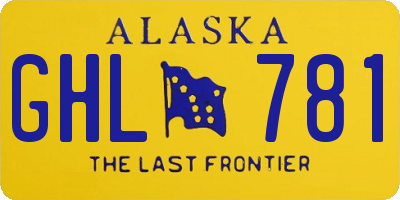 AK license plate GHL781