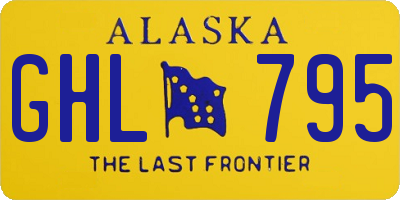 AK license plate GHL795