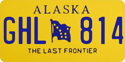 AK license plate GHL814