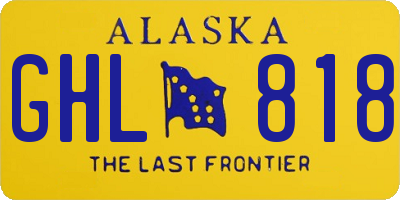 AK license plate GHL818