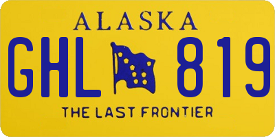 AK license plate GHL819