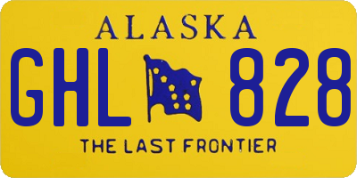 AK license plate GHL828