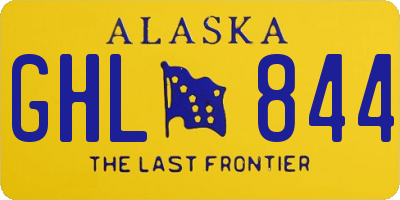 AK license plate GHL844