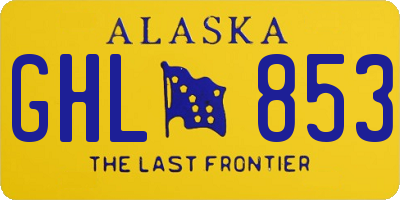 AK license plate GHL853