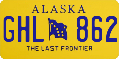 AK license plate GHL862