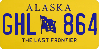 AK license plate GHL864