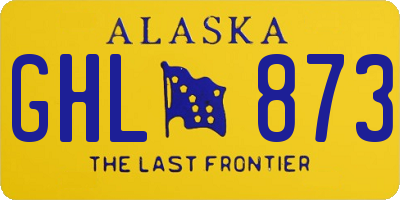 AK license plate GHL873