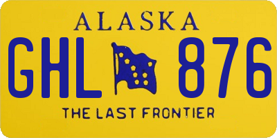 AK license plate GHL876