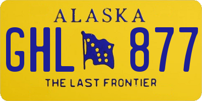AK license plate GHL877