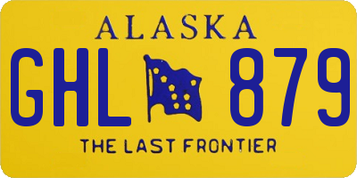 AK license plate GHL879