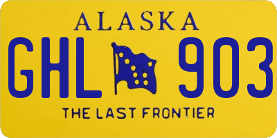 AK license plate GHL903