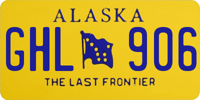 AK license plate GHL906