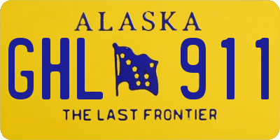 AK license plate GHL911