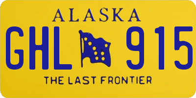 AK license plate GHL915