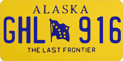AK license plate GHL916