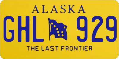 AK license plate GHL929