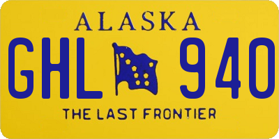 AK license plate GHL940