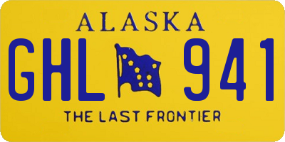 AK license plate GHL941