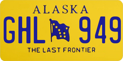 AK license plate GHL949