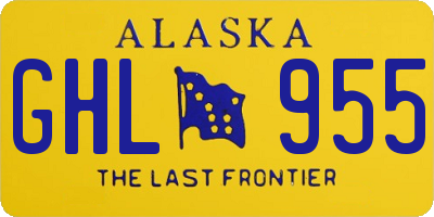 AK license plate GHL955
