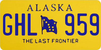 AK license plate GHL959