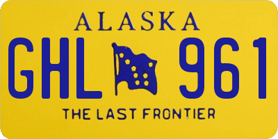 AK license plate GHL961