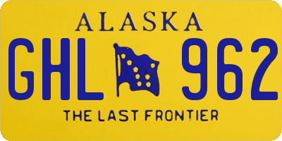 AK license plate GHL962