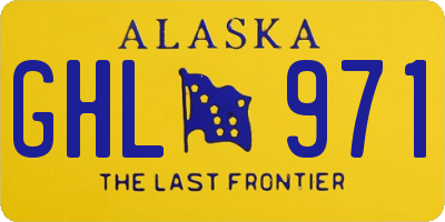 AK license plate GHL971