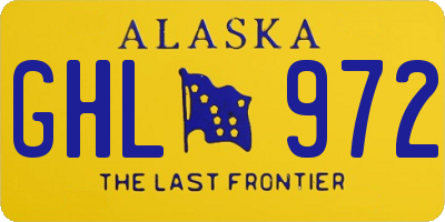 AK license plate GHL972