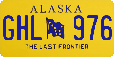 AK license plate GHL976